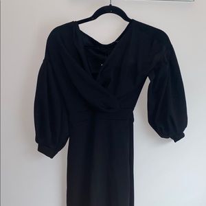 Black midi dress